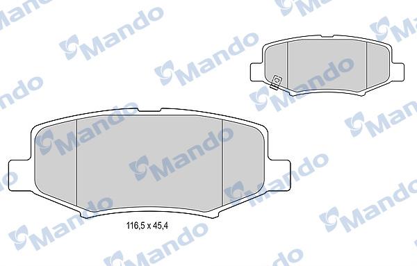 Mando MBF015495 - Əyləc altlığı dəsti, əyləc diski furqanavto.az