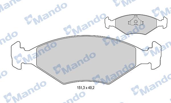 Mando MBF015498 - Əyləc altlığı dəsti, əyləc diski furqanavto.az