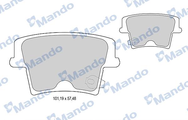 Mando MBF015446 - Əyləc altlığı dəsti, əyləc diski furqanavto.az