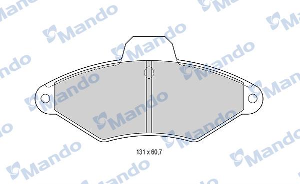 Mando MBF015457 - Əyləc altlığı dəsti, əyləc diski furqanavto.az