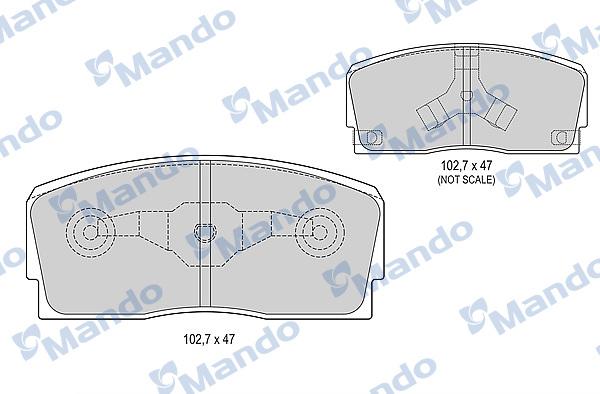 Mando MBF015486 - Əyləc altlığı dəsti, əyləc diski furqanavto.az