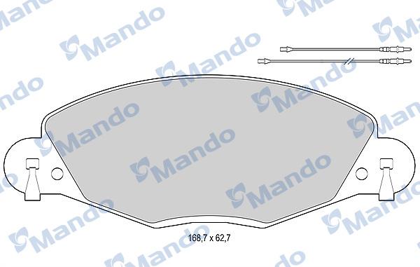 Mando MBF015474 - Əyləc altlığı dəsti, əyləc diski furqanavto.az