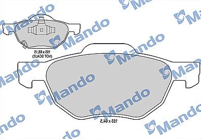 Mando MBF015541 - Əyləc altlığı dəsti, əyləc diski furqanavto.az