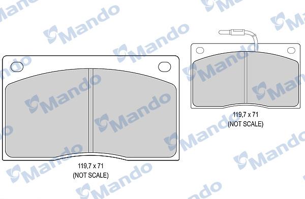 Mando MBF015564 - Əyləc altlığı dəsti, əyləc diski furqanavto.az