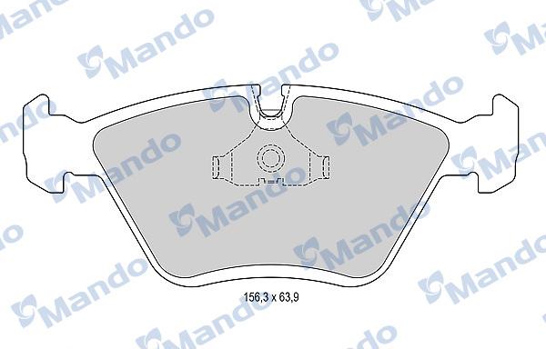 Mando MBF015566 - Əyləc altlığı dəsti, əyləc diski furqanavto.az