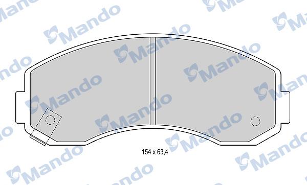 Mando MBF015588 - Əyləc altlığı dəsti, əyləc diski furqanavto.az