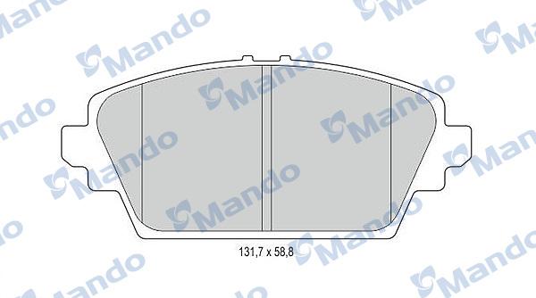 Mando MBF015537 - Əyləc altlığı dəsti, əyləc diski furqanavto.az