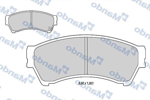 Mando MBF015644 - Əyləc altlığı dəsti, əyləc diski furqanavto.az