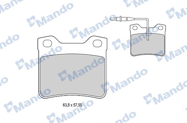 Mando MBF015658 - Əyləc altlığı dəsti, əyləc diski furqanavto.az