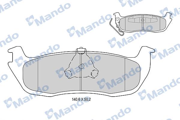 Mando MBF015665 - Əyləc altlığı dəsti, əyləc diski furqanavto.az