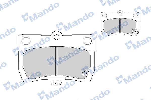 Mando MBF015616 - Əyləc altlığı dəsti, əyləc diski furqanavto.az