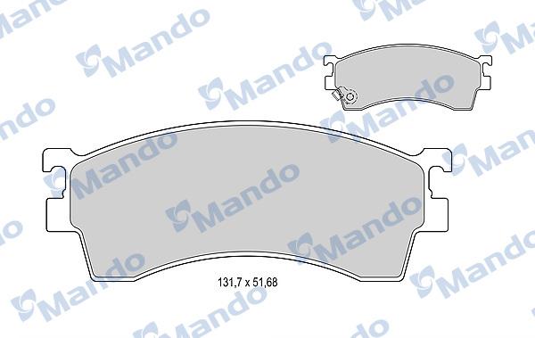 Mando MBF015624 - Əyləc altlığı dəsti, əyləc diski furqanavto.az