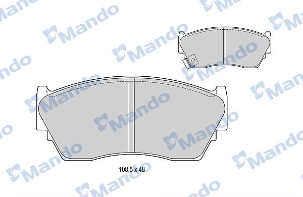 Mando MBF015096 - Əyləc altlığı dəsti, əyləc diski furqanavto.az