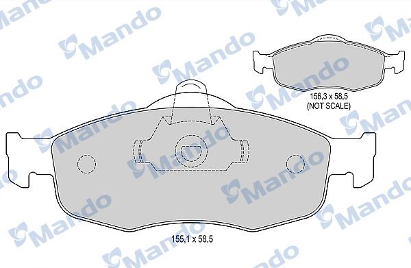 Mando MBF015098 - Əyləc altlığı dəsti, əyləc diski furqanavto.az