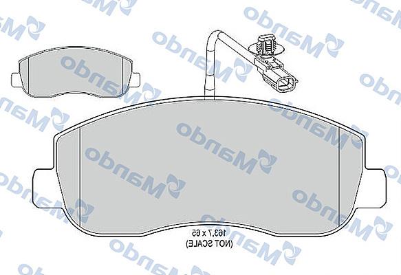 Mando MBF015042 - Əyləc altlığı dəsti, əyləc diski furqanavto.az