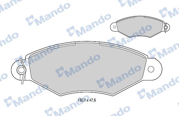 Mando MBF015005 - Əyləc altlığı dəsti, əyləc diski furqanavto.az