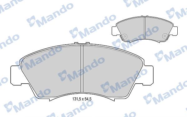 Mando MBF015000 - Əyləc altlığı dəsti, əyləc diski furqanavto.az