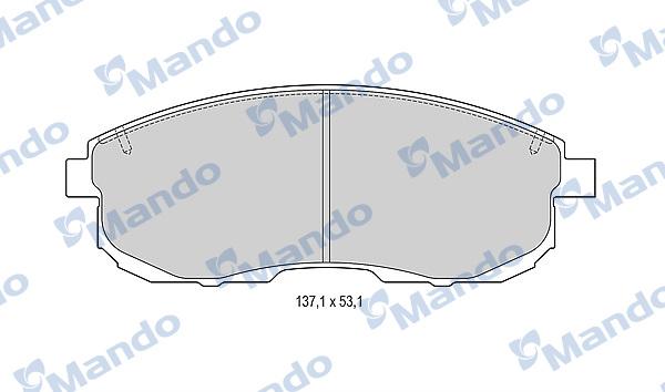 Mando MBF015001 - Əyləc altlığı dəsti, əyləc diski furqanavto.az