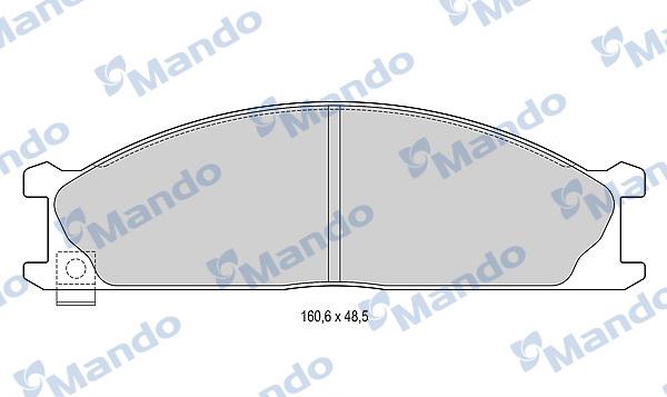 Mando MBF015008 - Əyləc altlığı dəsti, əyləc diski furqanavto.az