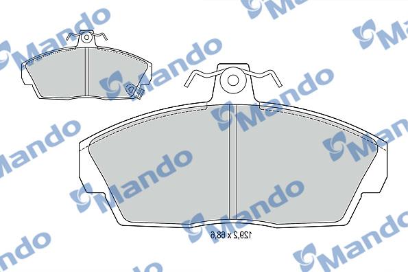 Mando MBF015019 - Əyləc altlığı dəsti, əyləc diski furqanavto.az