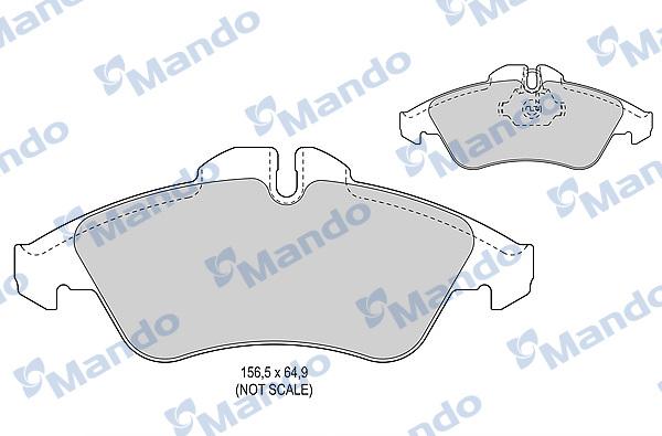 Mando MBF015014 - Əyləc altlığı dəsti, əyləc diski furqanavto.az