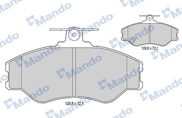 Mando MBF015015 - Əyləc altlığı dəsti, əyləc diski furqanavto.az