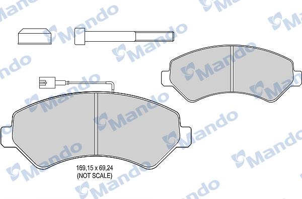 Mando MBF015039 - Əyləc altlığı dəsti, əyləc diski furqanavto.az