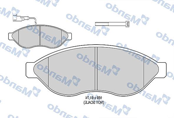 Mando MBF015036 - Əyləc altlığı dəsti, əyləc diski furqanavto.az