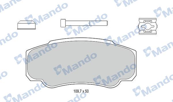 Mando MBF015030 - Əyləc altlığı dəsti, əyləc diski furqanavto.az