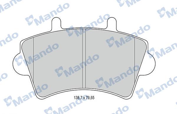 Mando MBF015025 - Əyləc altlığı dəsti, əyləc diski furqanavto.az