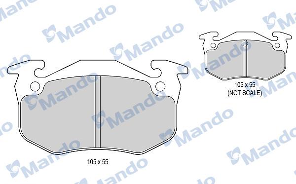 Mando MBF015079 - Əyləc altlığı dəsti, əyləc diski furqanavto.az