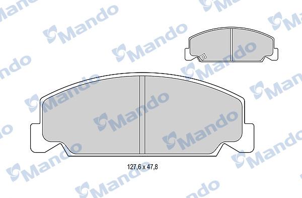 Mando MBF015077 - Əyləc altlığı dəsti, əyləc diski furqanavto.az