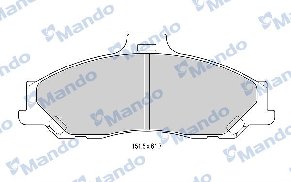 Mando MBF015191 - Əyləc altlığı dəsti, əyləc diski furqanavto.az