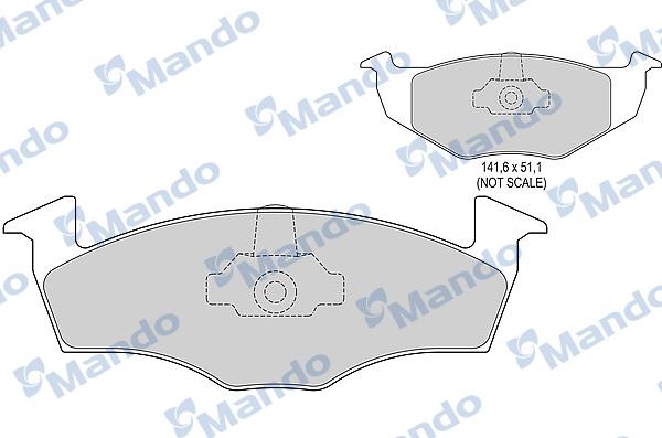 Mando MBF015192 - Əyləc altlığı dəsti, əyləc diski furqanavto.az