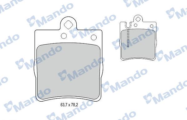 Mando MBF015142 - Əyləc altlığı dəsti, əyləc diski furqanavto.az