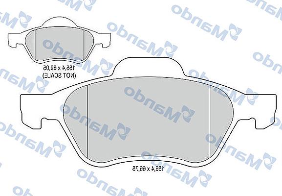 Mando MBF015160 - Əyləc altlığı dəsti, əyləc diski furqanavto.az