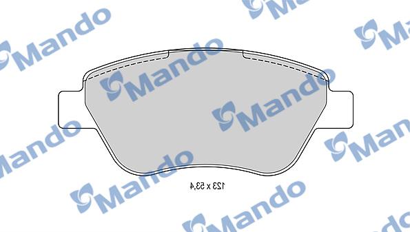 Mando MBF015167 - Əyləc altlığı dəsti, əyləc diski furqanavto.az