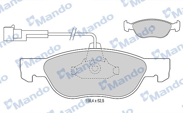 Mando MBF015196 - Əyləc altlığı dəsti, əyləc diski furqanavto.az