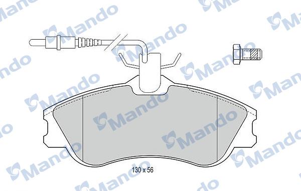 Mando MBF015118 - Əyləc altlığı dəsti, əyləc diski furqanavto.az