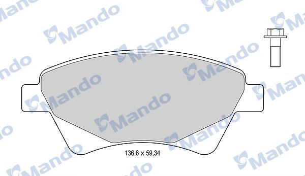 Mando MBF015180 - Əyləc altlığı dəsti, əyləc diski furqanavto.az