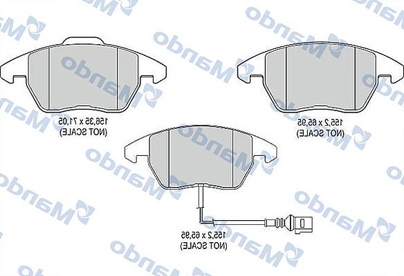 Mando MBF015382 - Əyləc altlığı dəsti, əyləc diski furqanavto.az