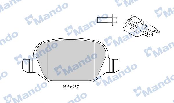 Mando MBF015171 - Əyləc altlığı dəsti, əyləc diski furqanavto.az