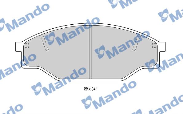 Mando MBF015846 - Əyləc altlığı dəsti, əyləc diski furqanavto.az