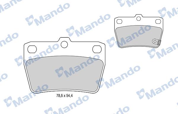 Mando MBF015851 - Əyləc altlığı dəsti, əyləc diski furqanavto.az