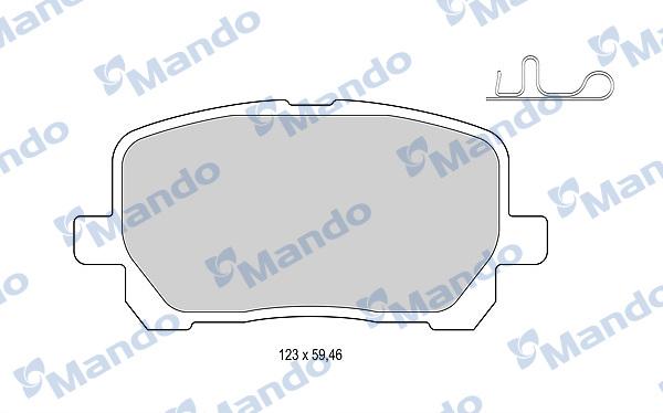 Mando MBF015865 - Əyləc altlığı dəsti, əyləc diski furqanavto.az