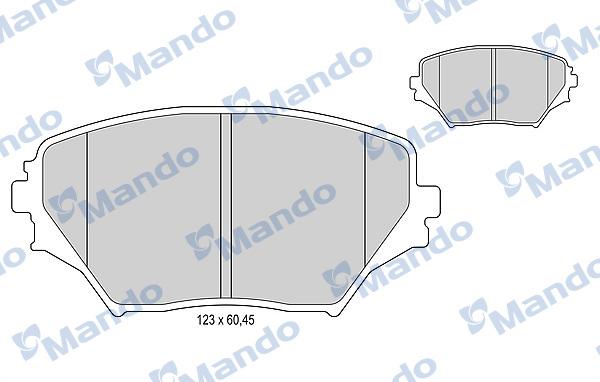 Mando MBF015863 - Əyləc altlığı dəsti, əyləc diski furqanavto.az