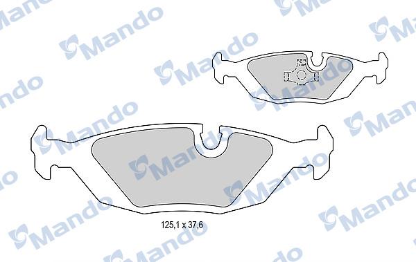 Mando MBF015806 - Əyləc altlığı dəsti, əyləc diski furqanavto.az