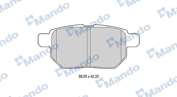 Mando MBF015880 - Əyləc altlığı dəsti, əyləc diski furqanavto.az