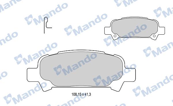 Mando MBF015820 - Əyləc altlığı dəsti, əyləc diski furqanavto.az