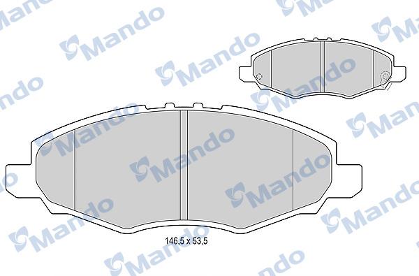 Mando MBF015877 - Əyləc altlığı dəsti, əyləc diski furqanavto.az